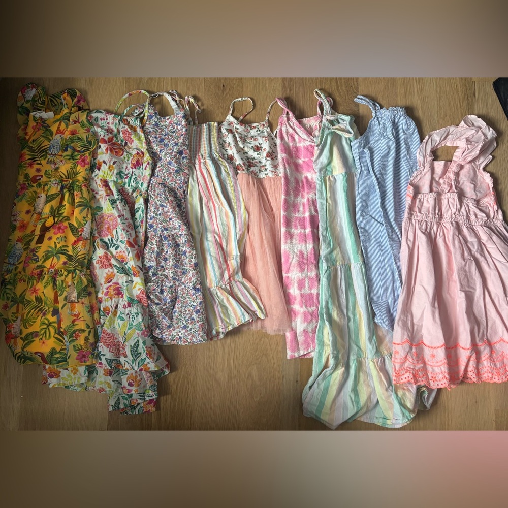 Colorful Floral and Striped Dresses Collection 6/7/8